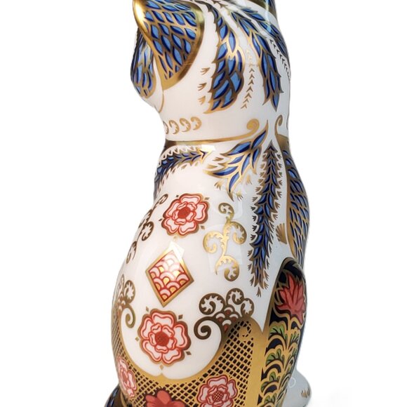 Royal Crown Derby “Fireside Cat” Paperweight Imari Figurine - Picture 11 of 11